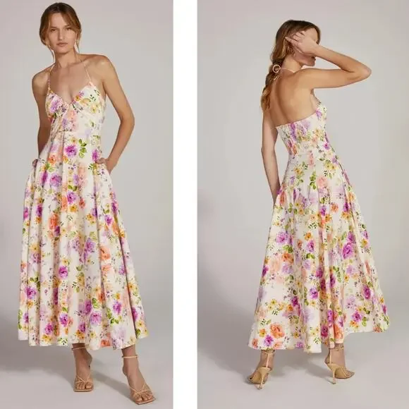 Favorite Daughter Halting Traffic Floral Maxi Dress 6 NEW - Picture 9 of 10